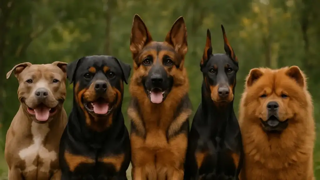 five of the most aggressive dog breeds